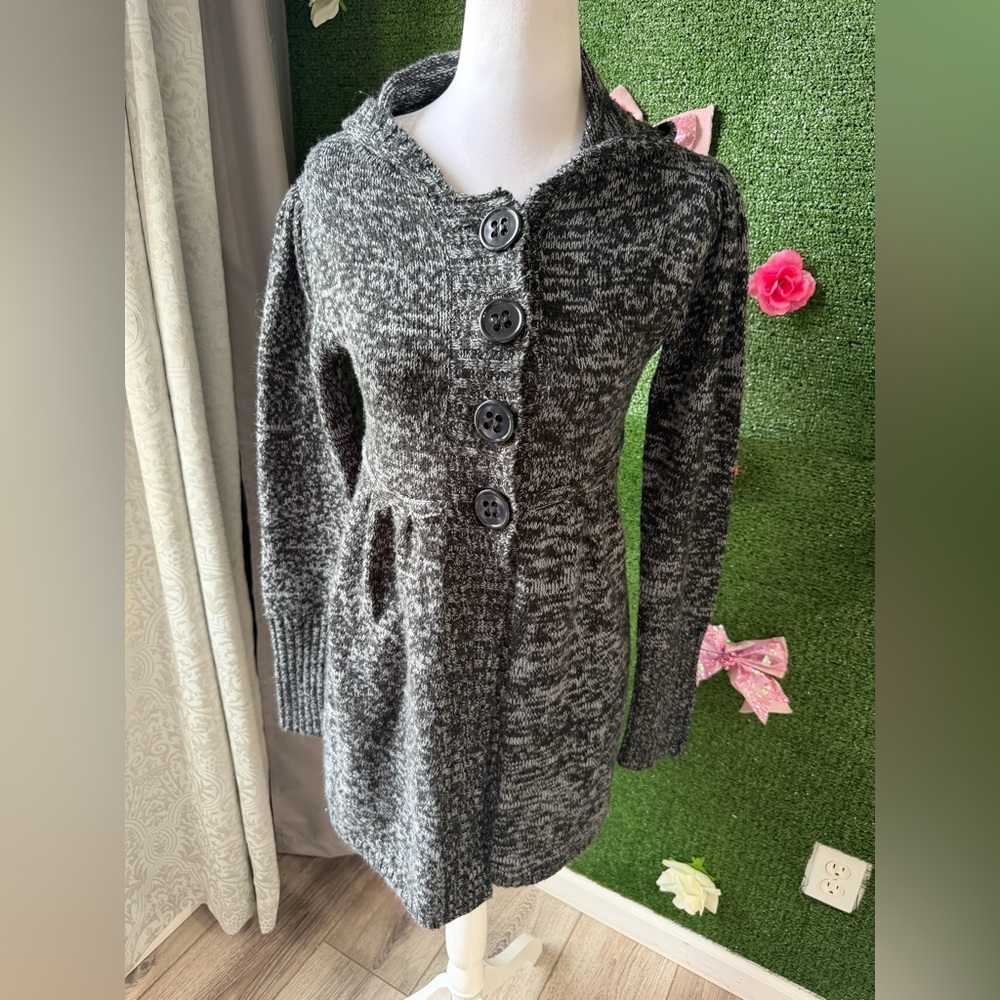 VTG Y2K  Derek Heart Half Button Up Sweater L